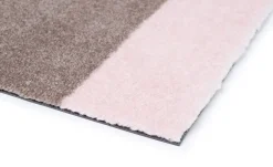 Discount Tica Copenhagen - Smudsmåtte - Stripes Horizon - Sand/Lyserød - 90x130 cm