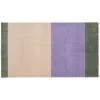 Outlet Tica Copenhagen - Smudsmåtte - Stripes Horizon - Lilla/Ivory/Grøn - 67x120 cm