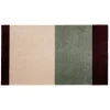 Discount Tica Copenhagen - Smudsmåtte - Stripes Horizon - Grøn/Ivory/Bordeaux - 67x120 cm
