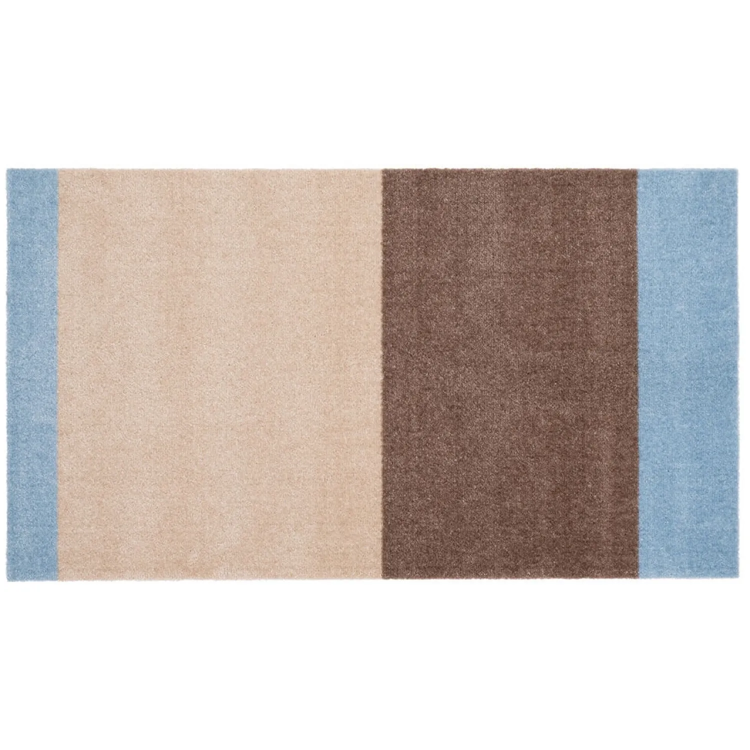 New Tica Copenhagen - Smudsmåtte - Stripes Horizon - Lyseblå/Ivory/Sand - 60x90 cm