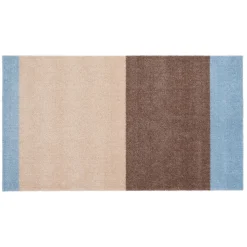 Outlet Tica Copenhagen - Smudsmåtte - Stripes Horizon - Lyseblå/Ivory/Sand - 40x60 cm