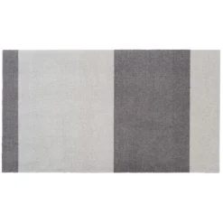 Online Tica Copenhagen - Smudsmåtte - Stripes Horizon - Steelgrey/Lysegrå - 90x200 cm