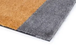 Clearance Tica Copenhagen - Smudsmåtte - Stripes Horizon - Sand/Brun/Dijon - 90x200 cm