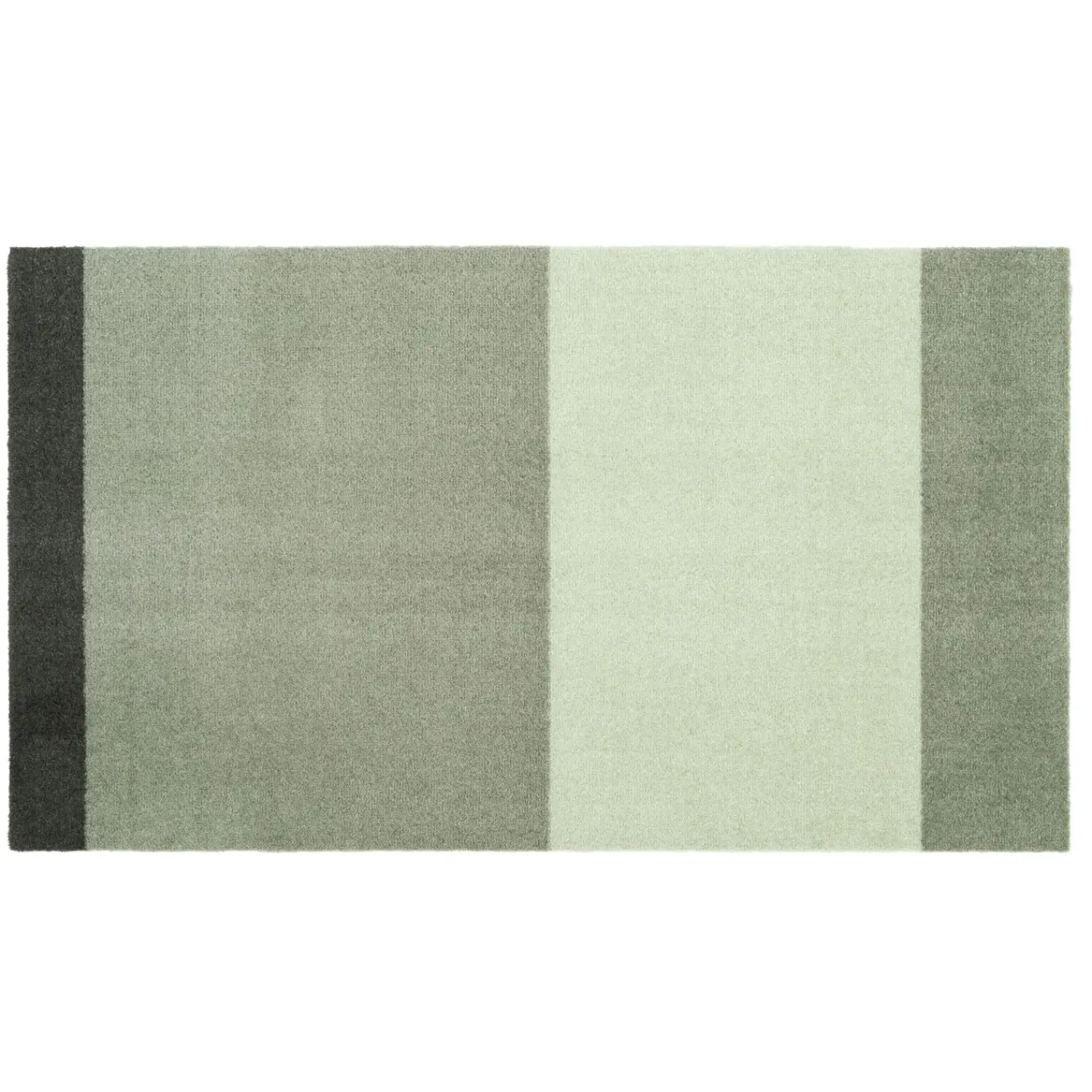Discount Tica Copenhagen - Smudsmåtte - Stripes Horizon - Lysegrøn/Støvet/Mørkegrøn - 90x130 cm