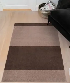 Sale Tica Copenhagen - Smudsmåtte - Stripes Horizon - Sand/Brun - 90x130 cm