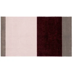 Best Tica Copenhagen - Smudsmåtte - Stripes Horizon - Bordeaux/Rose/Sand - 60x90 cm