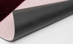 Clearance Tica Copenhagen - Smudsmåtte - Stripes Horizon - Bordeaux/Rose/Sand - 40x60 cm