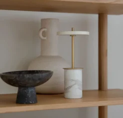 Discount Umage - Bordlampe - Asteria Move Mini - Grå Marmor Messing