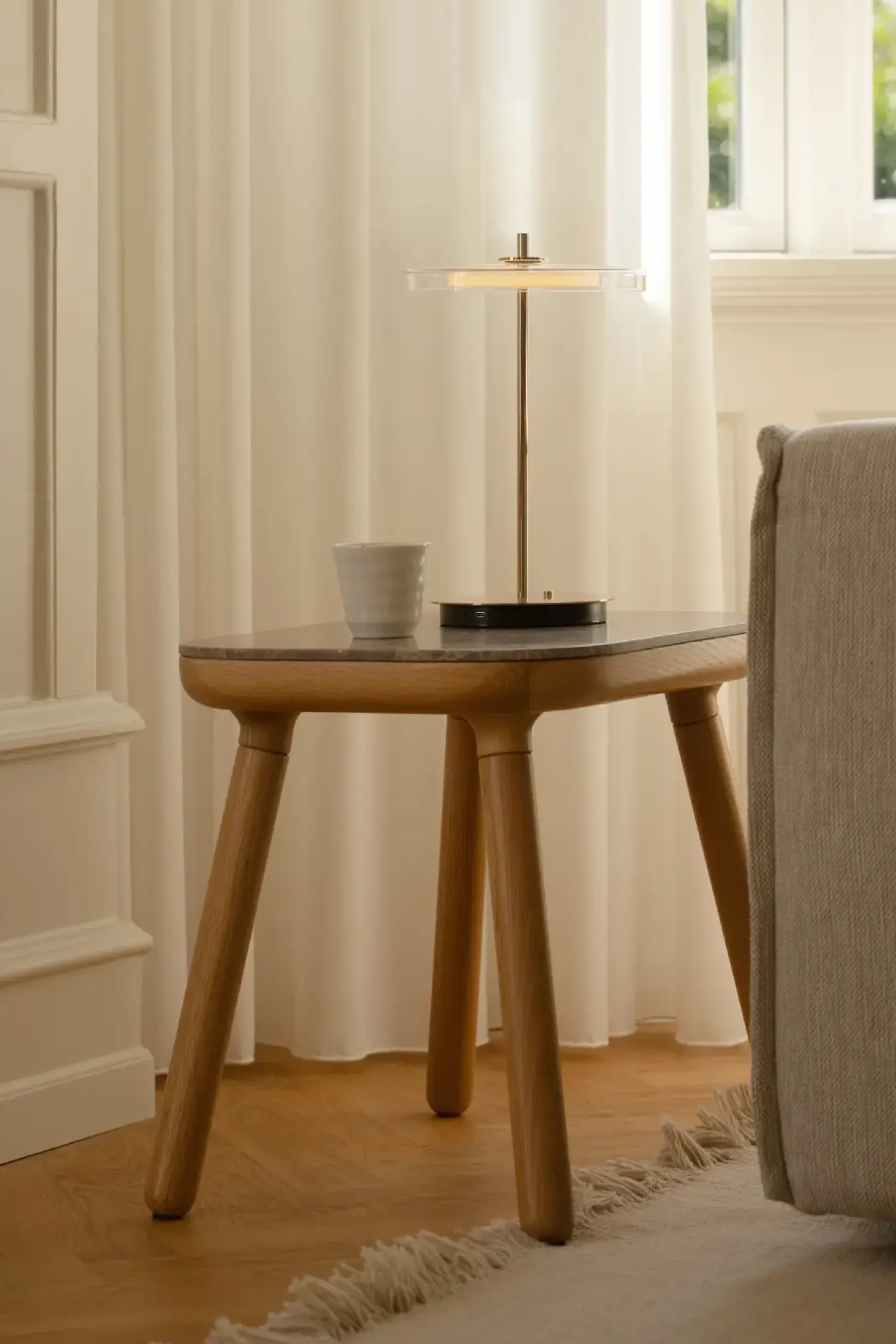 Clearance Umage - Bordlampe - Asteria Move - Glas/messing - Ø20 cm