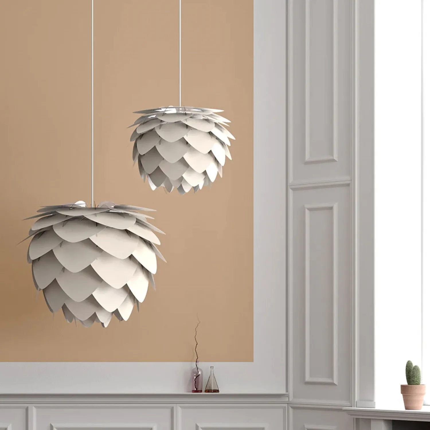 Discount Umage - Lampeskærm - Aluvia Pendel - Pearl white - Mini Ø40 cm