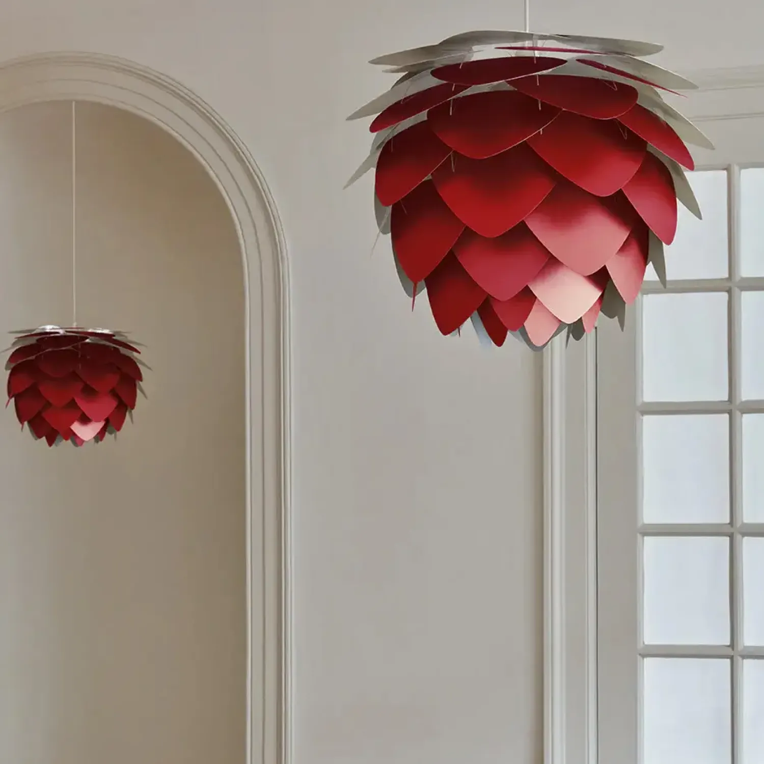 Online Umage - Lampeskærm - Aluvia Pendel - Ruby red - Medium Ø59 cm