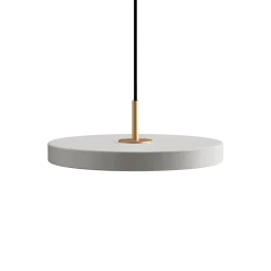Best Umage - Loftlampe pendel - Asteria - Messingtop - Hvid/Nuance mist - Mini Ø31 cm