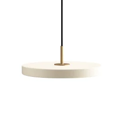 Best Umage - Loftlampe pendel - Asteria - Messing/Hvid - Pearl white - Mini Ø31 cm