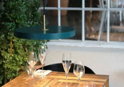 Best Umage - Pendel - Asteria - Ståltop/Forest green - Mini Ø31 cm