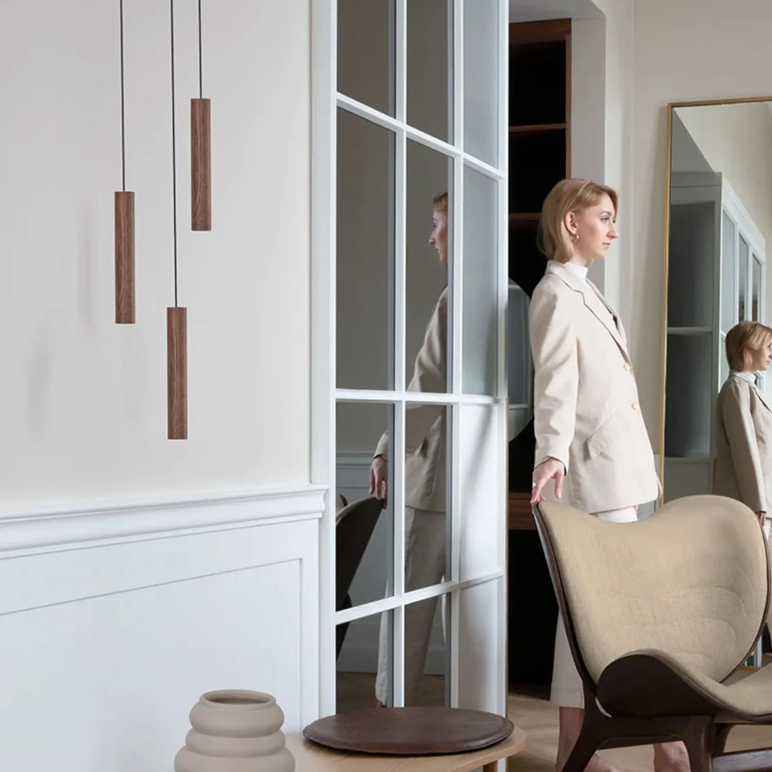 Clearance Umage - Pendel Lamper - Chimes Cluster - 3 stk. - Dark oak/Mørk eg