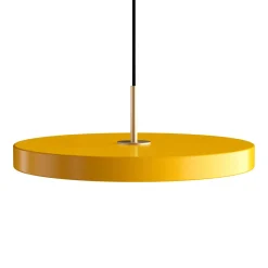 Best Umage - Pendel m/ messingtop - Asteria - Saffron yellow/gul - Medium Ø43 cm