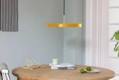 Best Umage - Pendel m/ messingtop - Asteria - Saffron yellow/gul - Medium Ø43 cm
