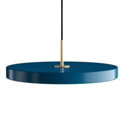 Hot Umage - Pendel m/ messingtop - Asteria - Petrol blue - Medium Ø43 cm