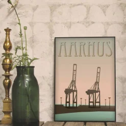 Online VISSEVASSE - Havnen plakat - 30x40 cm