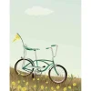 Hot VISSEVASSE - Plakat - Bike With A Flag - 50x70 cm