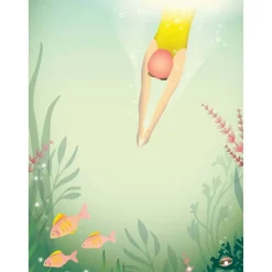 New VISSEVASSE - Plakat - Swim Like A Fish - 30x40 cm