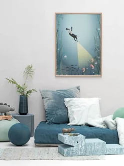 Sale VISSEVASSE - Plakat - The Diver - 30x40 cm