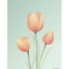 Outlet VISSEVASSE - Tulipaner plakat, mint - 30x40 cm