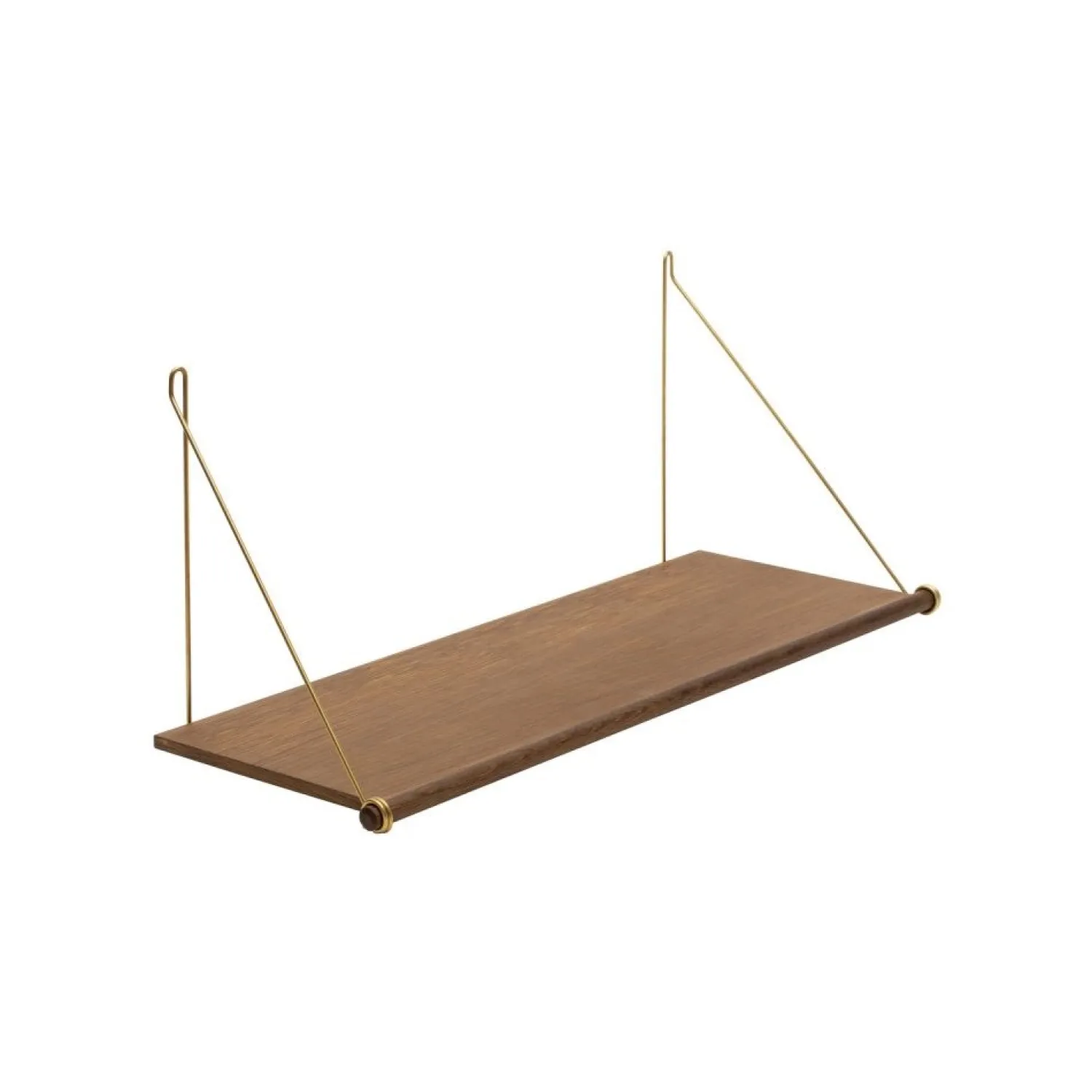 Online We Do Wood - Hylde - Loop Shelf - røget eg/messing