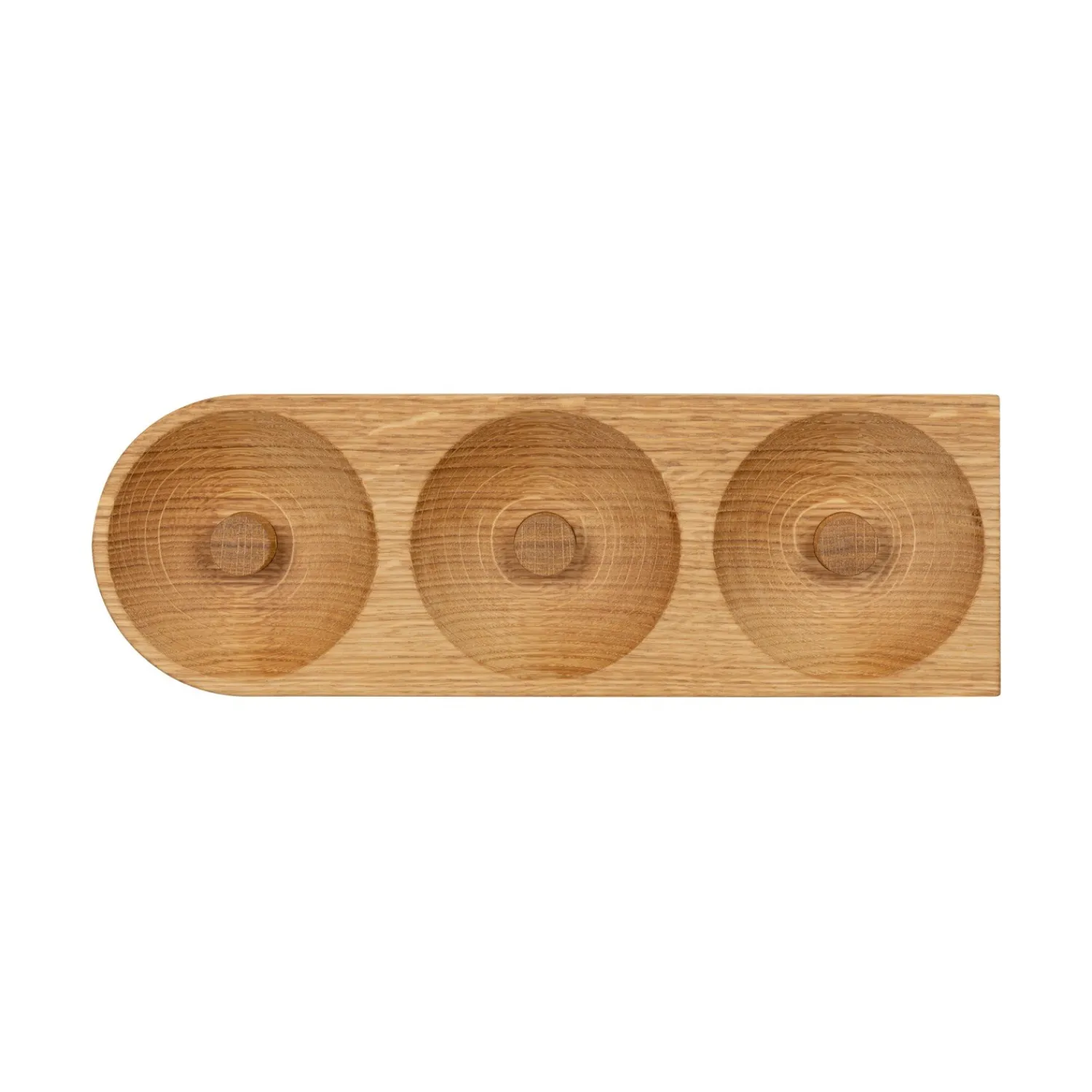 Clearance We Do Wood - Solid Hook, 3 Hooks, Oak
