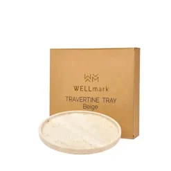 Discount WELLmark - Rund Travertine bakke - Beige - Ø27 cm