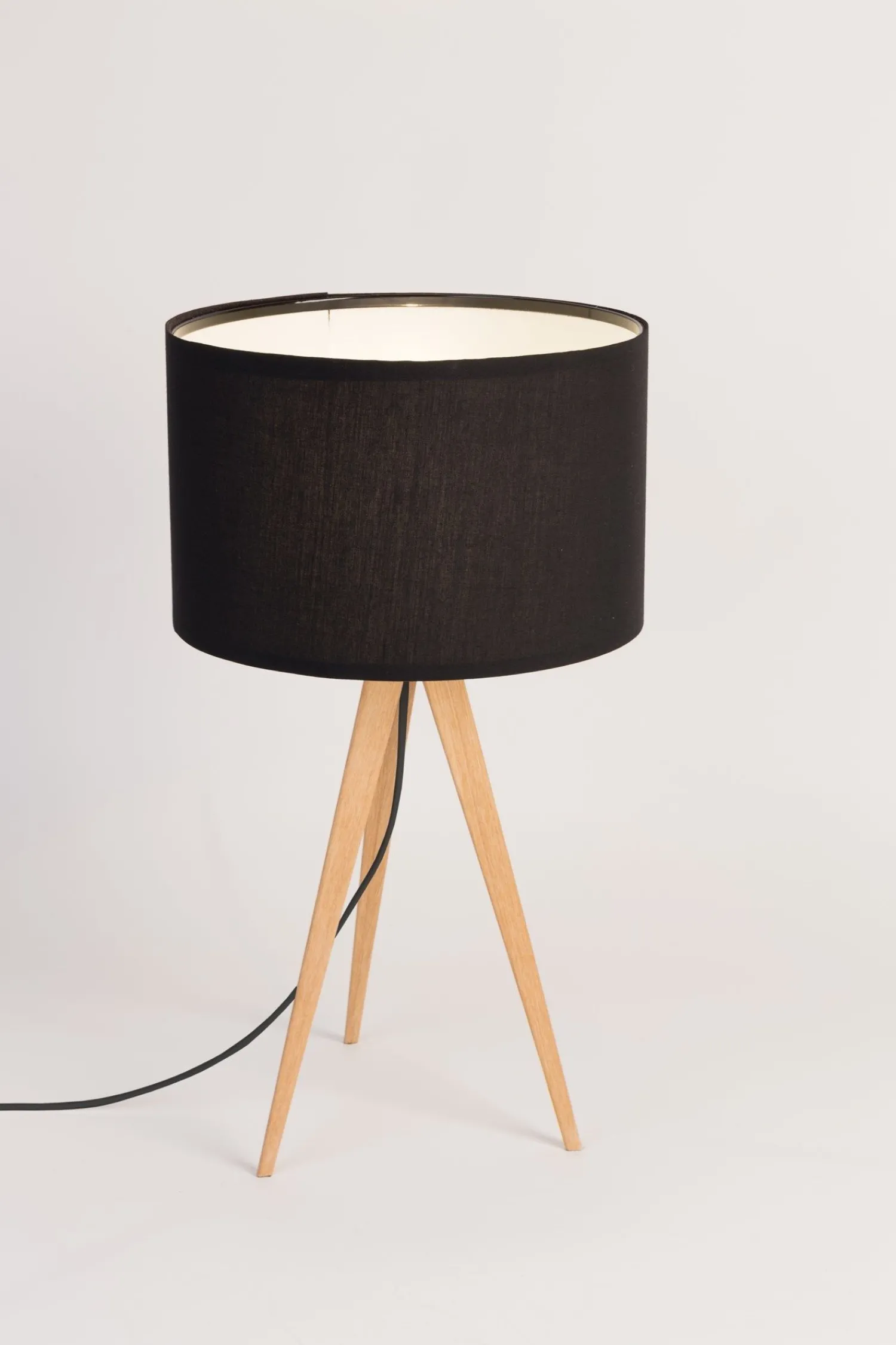Sale Zuiver - Bordlampe TRIPOD WOOD - Sort
