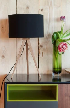 Sale Zuiver - Bordlampe TRIPOD WOOD - Sort